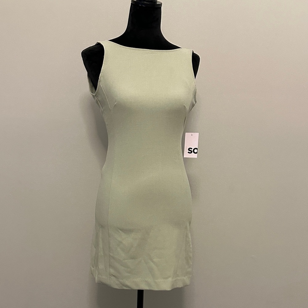 SO XS Sage Green Mini Dress